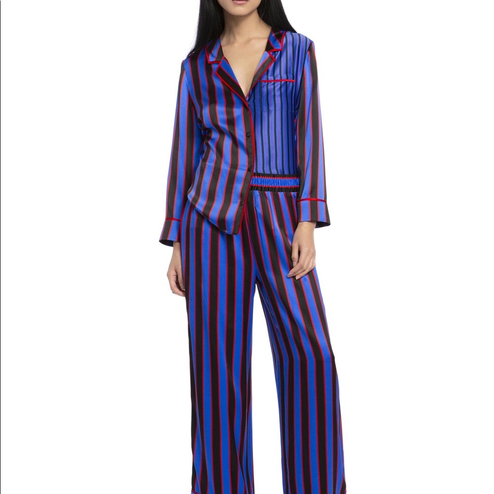 Alice & Olivia Silk Stripe Blouse
